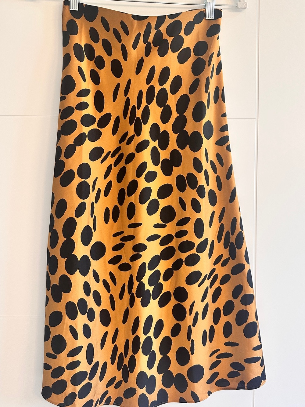 J. Crew Gwyneth Wavy Spots Satin Skirt